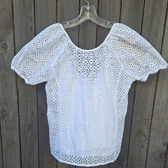 J. Crew Tops - White Eyelet Women's Top